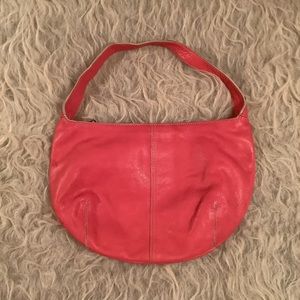 Hot Pink Leather Tignanello Shoulder Bag